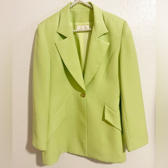 Cache lime green blazer size 6 - Picture 1 of 4